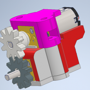 Soporte 3D Vertical de Doble Motor para Robots de Competencia